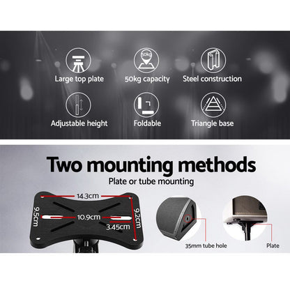 Alpha Audio & Video > Speakers > Speaker Accessories Alpha Speaker Stand 65-120cm Adjustable Height Surround Sound Studio Home 2pcs