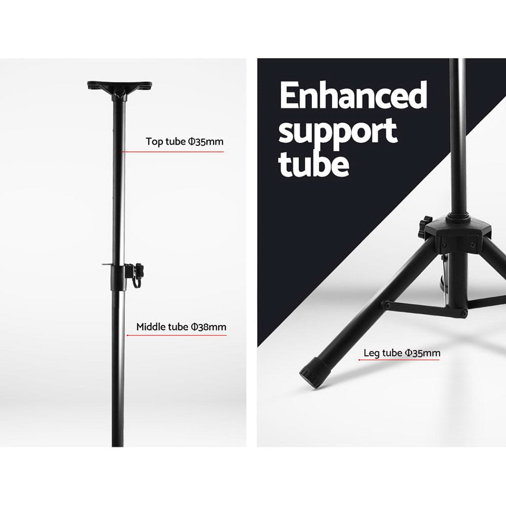 Alpha Audio & Video > Speakers > Speaker Accessories Alpha Speaker Stand 65-120cm Adjustable Height Surround Sound Studio Home 2pcs