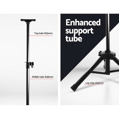 Alpha Audio & Video > Speakers > Speaker Accessories Alpha Speaker Stand 65-120cm Adjustable Height Surround Sound Studio Home 2pcs