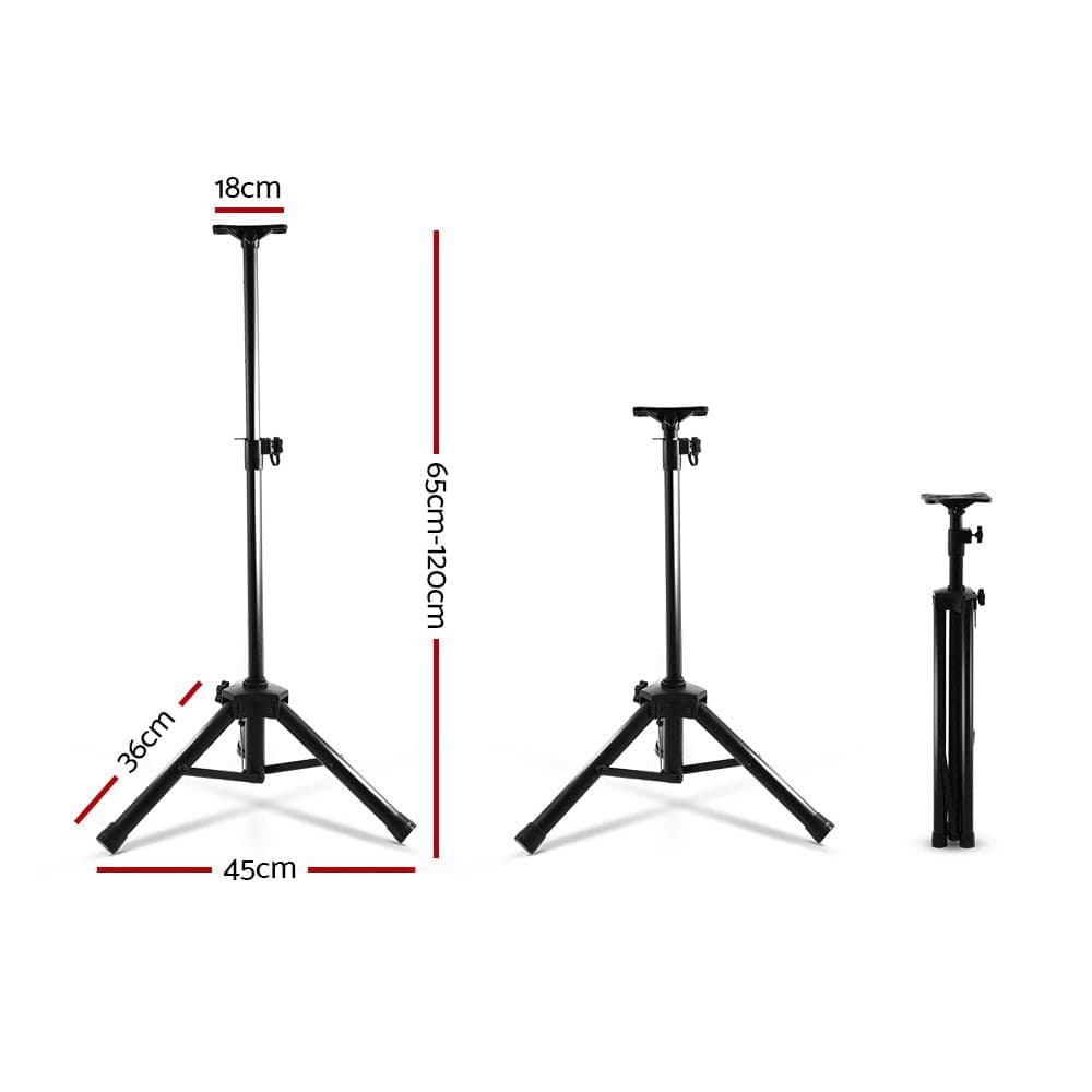 Alpha Audio & Video > Speakers > Speaker Accessories Alpha Speaker Stand 65-120cm Adjustable Height Surround Sound Studio Home 2pcs