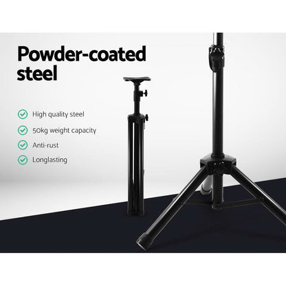 Alpha Audio & Video > Speakers > Speaker Accessories Alpha Speaker Stand 65-120cm Adjustable Height Surround Sound Studio Home 2pcs