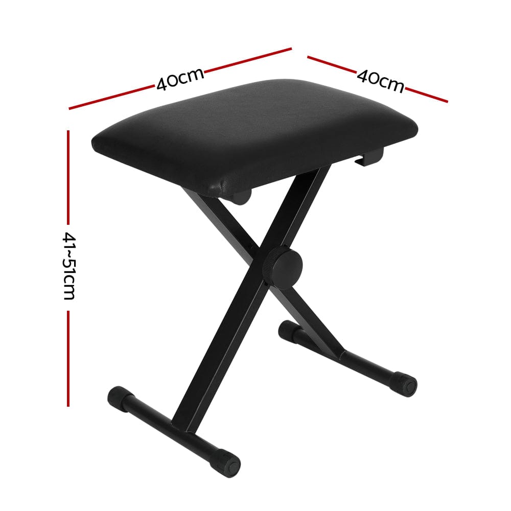 Alpha Furniture > Bar Stools & Chairs > Table & Bar Stools Alpha Piano Stool Adjustable Height Keyboard Seat Portable Bench Chair Black