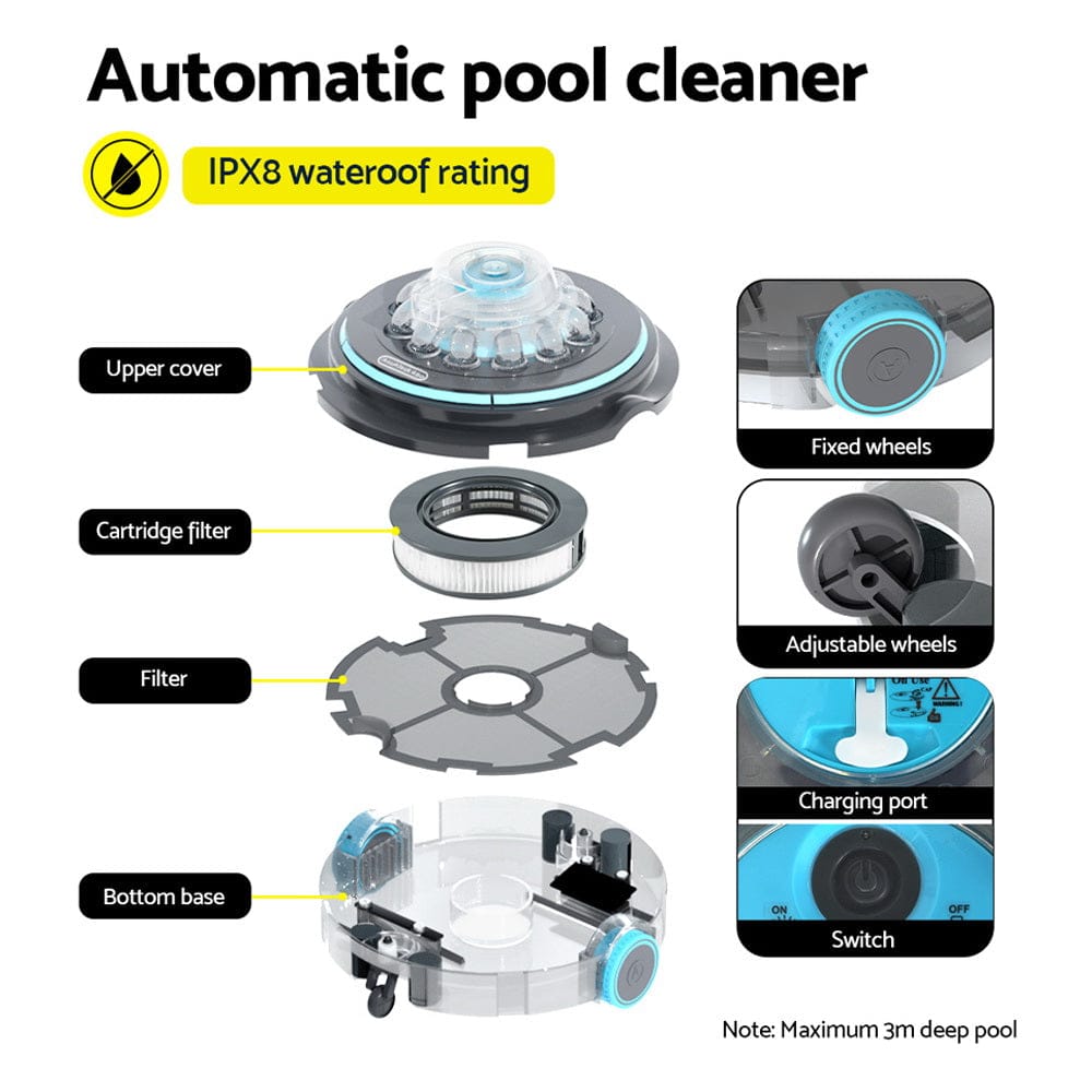 Aqua Buddy Home & Garden > Pool & Accessories > Pool Sweeps & Vacuums Aqua Buddy Robotic Pool Cleaner Automatic Vacuum Robot Swimming Cordless