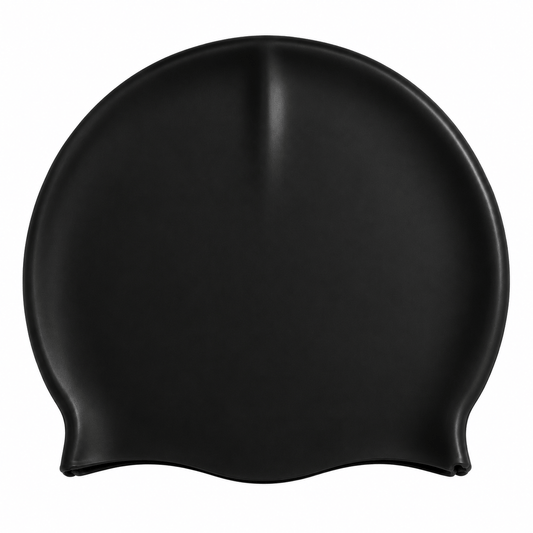 Aquamania Swim Cap Black 1pc Silicone Swim Cap Swimming 4 Asstorted Colours Adult Male Female Waterproof