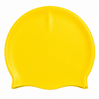 Aquamania Swim Cap Yellow 1pc Silicone Swim Cap Swimming 4 Asstorted Colours Adult Male Female Waterproof