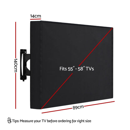 Artiss Appliances > TV > TVs & Accessories Artiss 55-58 Inch TV Cover Waterproof Outdoor Patio Flat Television Protector