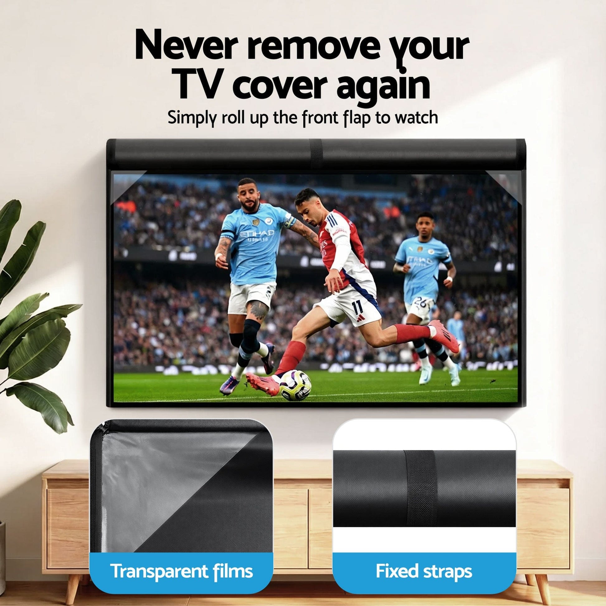 Artiss Appliances > TV > TVs & Accessories Artiss 55-58 Inch TV Cover Waterproof Outdoor Patio Flat Television Protector