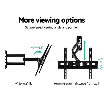Artiss Appliances > TV > TVs & Accessories Artiss TV Wall Mount Bracket for 23"-55" LED LCD TVs Full Motion Strong Arms