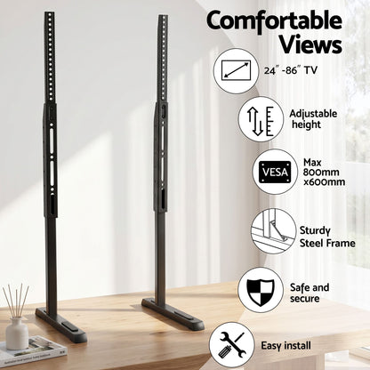 Artiss Appliances > TV > TVs & Accessories Artiss Universal TV Stand for 24-86 inch TVs LED Screen Table Top Desktop Mount