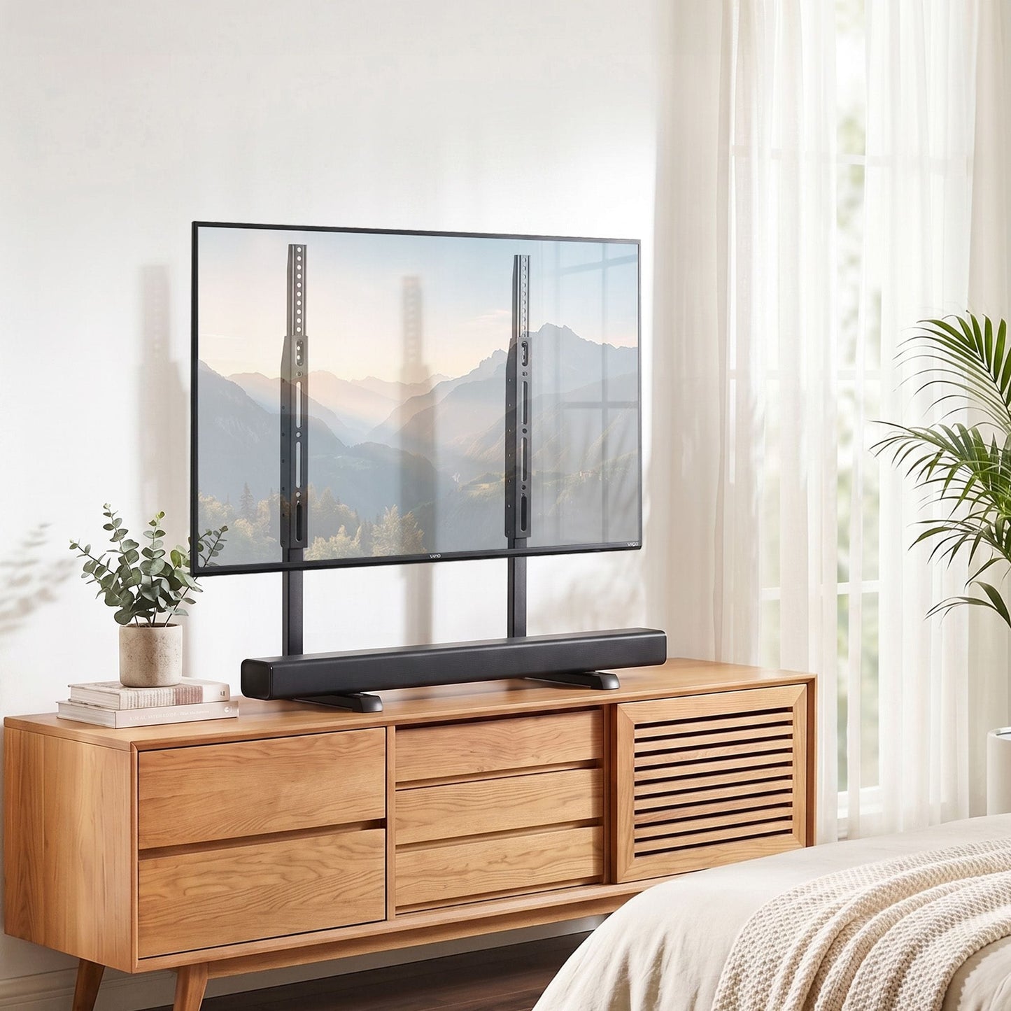Artiss Appliances > TV > TVs & Accessories Artiss Universal TV Stand for 24-86 inch TVs LED Screen Table Top Desktop Mount