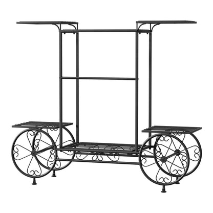 Artiss Auto Accessories > Auto Accessories Others > Automotive Loading Ramps Artiss Plant Stand 6 Tier Iron 4 Wheeler