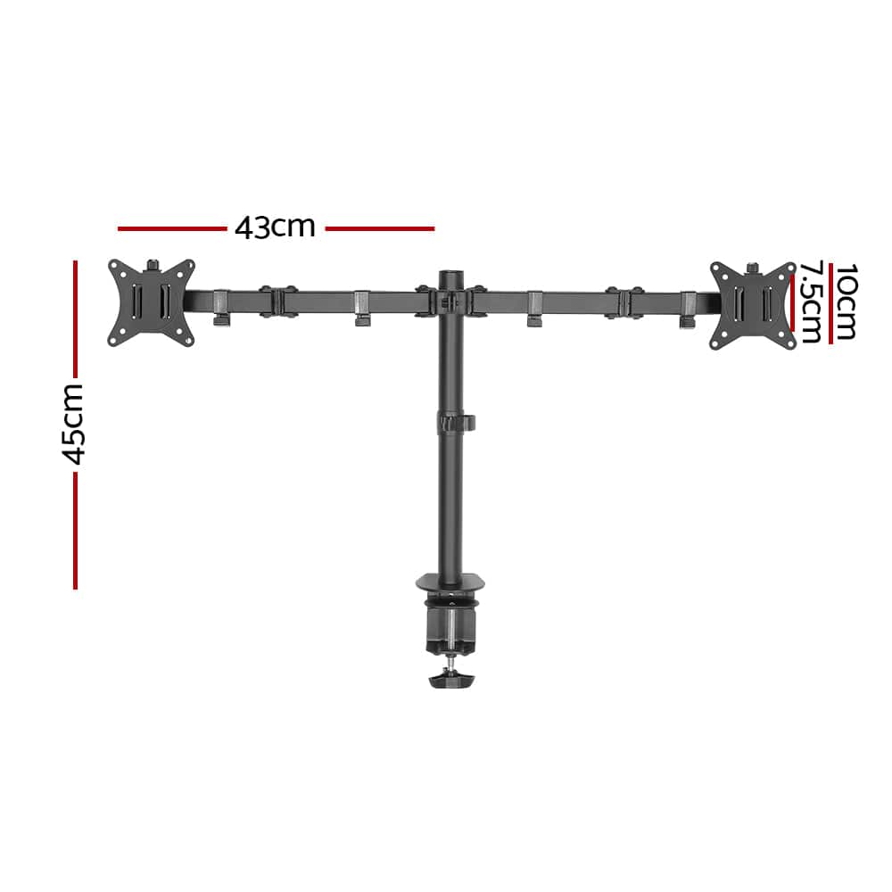 Artiss Electronics > Computer Accessories > Computer Monitors & Accessories Artiss Monitor Arm Dual Desk Mount Screen Bracket Holder