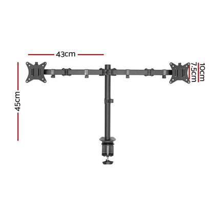 Artiss Electronics > Computer Accessories > Computer Monitors & Accessories Artiss Monitor Arm Dual Desk Mount Screen Bracket Holder