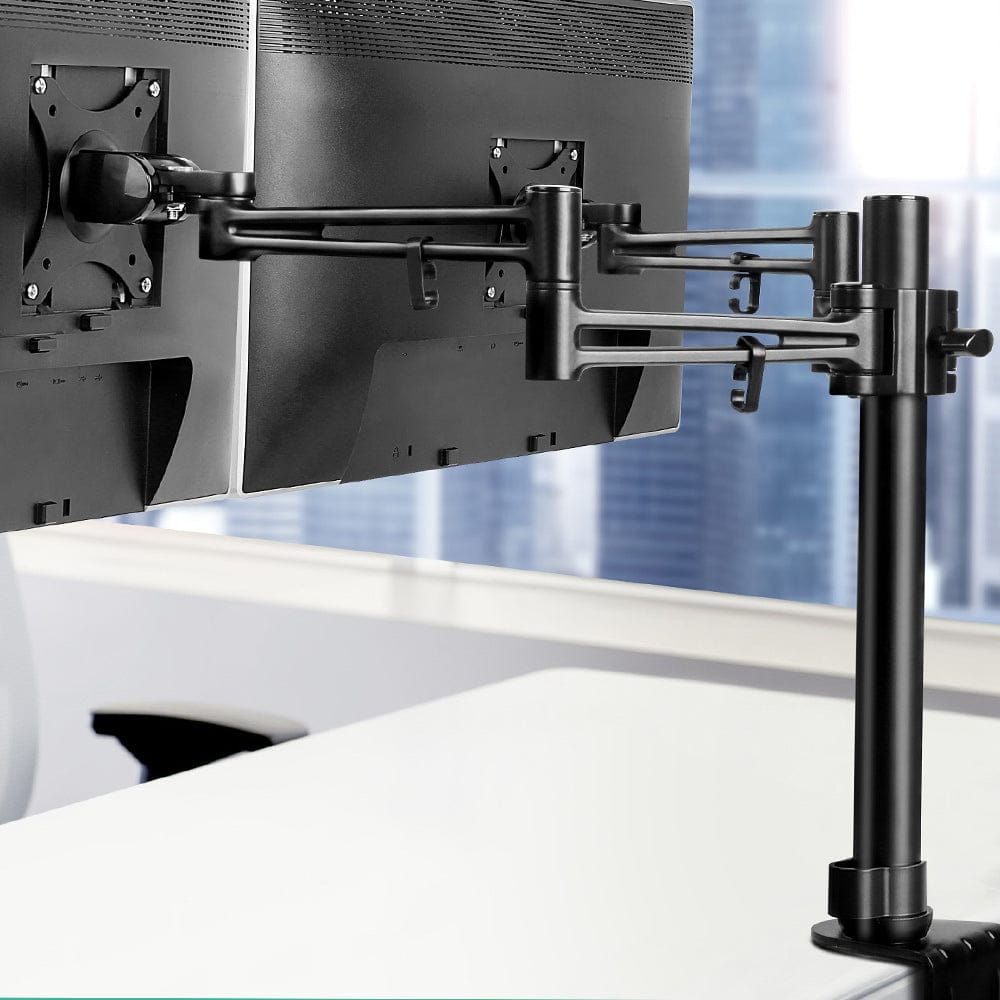 Artiss Electronics > Computer Accessories > Computer Monitors & Accessories Artiss Monitor Arm Dual Desk Mount Screen Holder Bracket