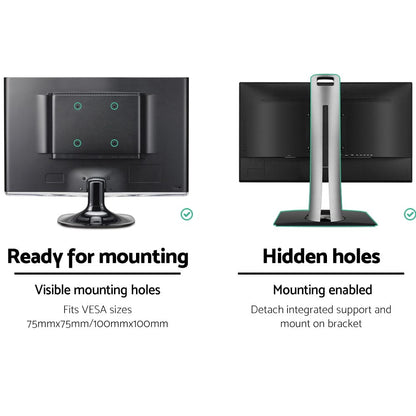 Artiss Electronics > Computer Accessories > Computer Monitors & Accessories Artiss Monitor Arm Gas Spring Dual Desk Mount Screen Holder
