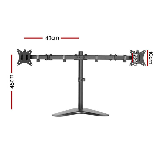 Artiss Electronics > Computer Accessories > Computer Monitors & Accessories Artiss Monitor Arm Stand Dual Black