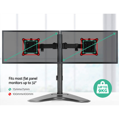 Artiss Electronics > Computer Accessories > Computer Monitors & Accessories Artiss Monitor Arm Stand Dual Black
