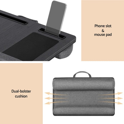 Artiss Electronics > Computer Accessories > Laptop Stands Artiss Lap Desk Laptop DeskS Portable w/ Wrist-rest Phone Slot Mouse Pad 55CM