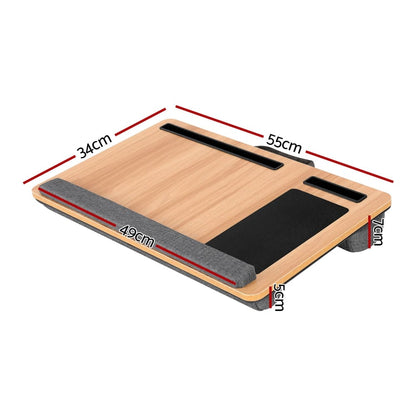 Artiss Electronics > Computer Accessories > Laptop Stands Artiss Lap Desk Laptop Desks Portable w/ Wrist-rest Phone Slot Mouse Pad 55CM