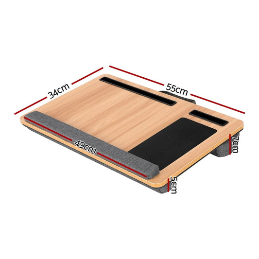 Artiss Electronics > Computer Accessories > Laptop Stands Artiss Lap Desk Laptop Desks Portable w/ Wrist-rest Phone Slot Mouse Pad 55CM