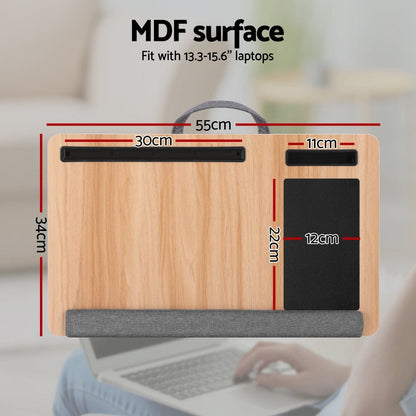 Artiss Electronics > Computer Accessories > Laptop Stands Artiss Lap Desk Laptop Desks Portable w/ Wrist-rest Phone Slot Mouse Pad 55CM