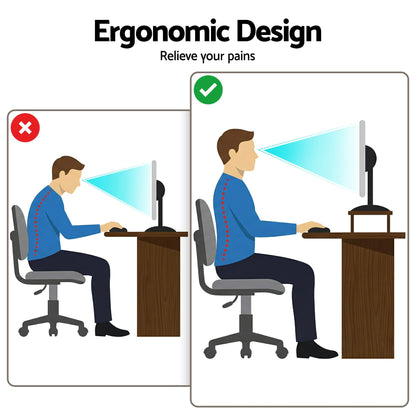 Artiss Electronics > Computers & Tablets > Desktops & Accessories Artiss RGB Monitor Stand with USB Hub Desk Organiser Charging Stand Computer Stand Black