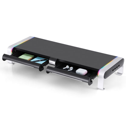 Artiss Electronics > Computers & Tablets > Desktops & Accessories Artiss RGB Monitor Stand with USB Hub Desk Organiser Charging Stand Computer Stand Black