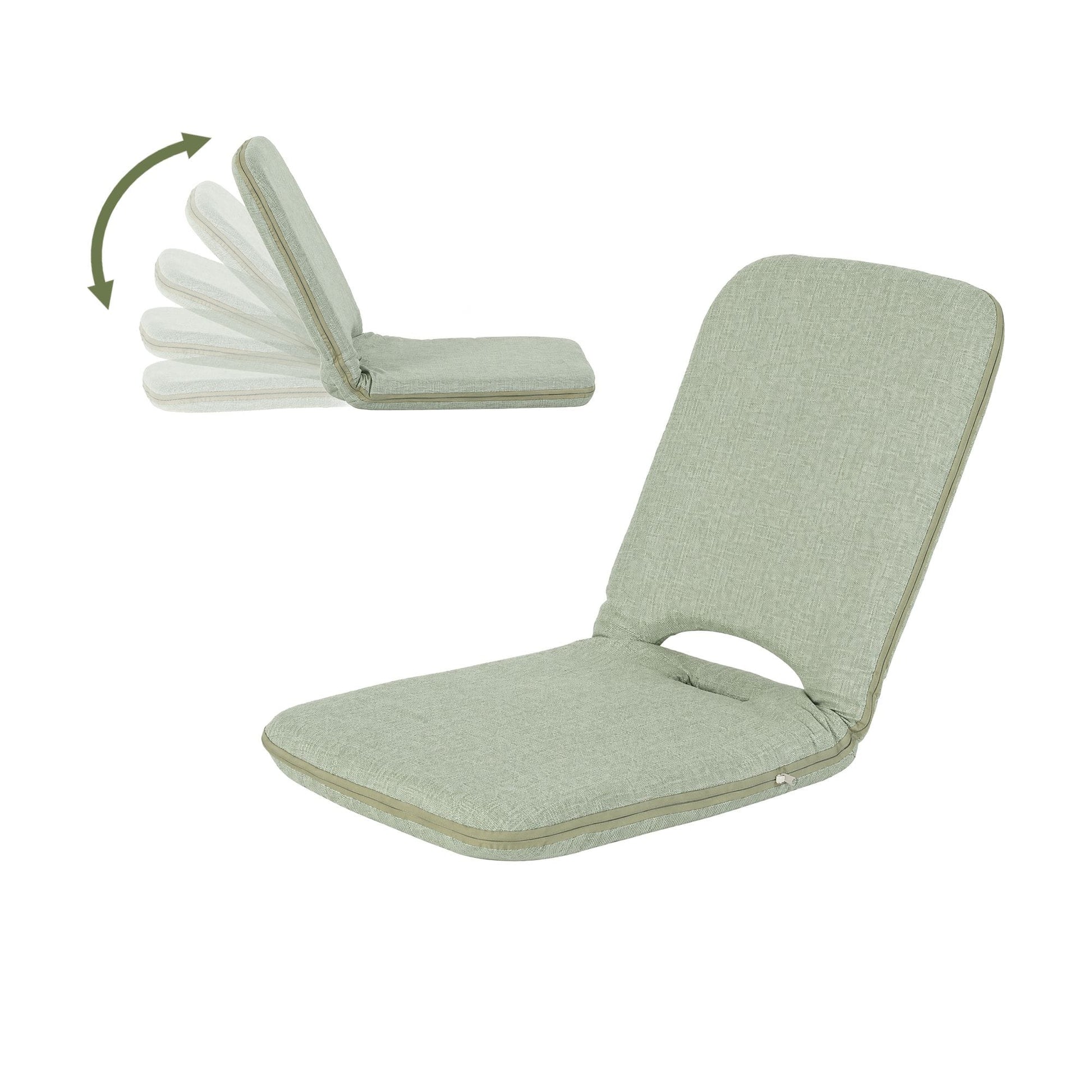 Artiss Furniture > Bar Stools & Chairs > Arm Chairs & Recliners Artiss Floor Chair 5 Position Adjustable Green Lazy Sofa for Living Room Bedroom