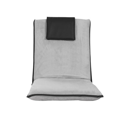 Artiss Furniture > Bar Stools & Chairs > Arm Chairs & Recliners Artiss Floor Lounge Sofa Bed Couch Recliner Chair Folding Chair Cushion Grey