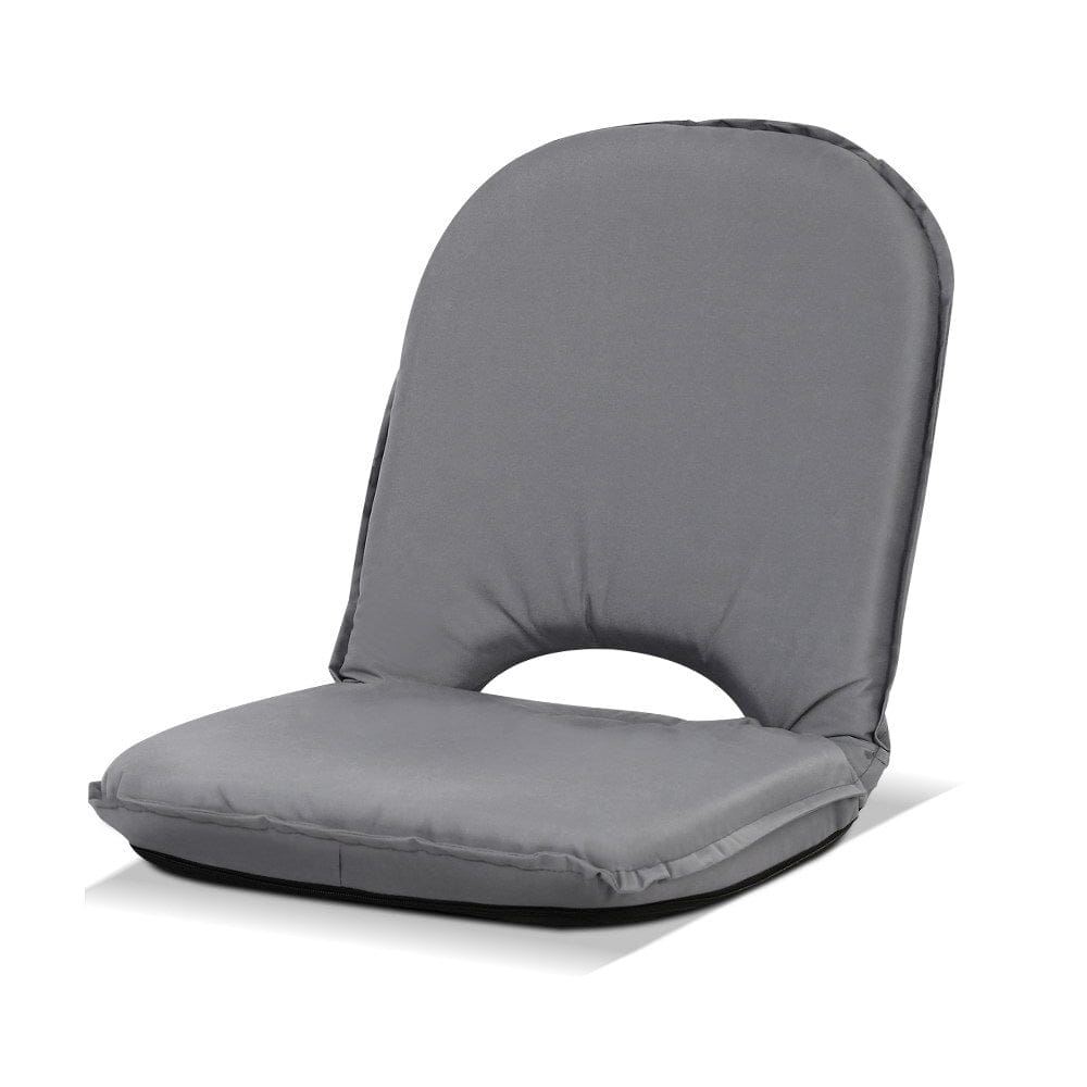 Artiss Furniture > Bar Stools & Chairs > Arm Chairs & Recliners Artiss Floor Lounge Sofa Camping Chair Grey