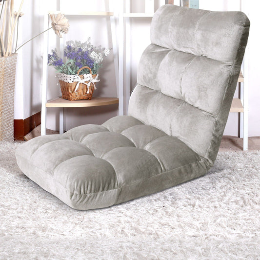 Artiss Furniture > Bar Stools & Chairs > Arm Chairs & Recliners Artiss Lounge Sofa Bed Flannel Fabric Grey
