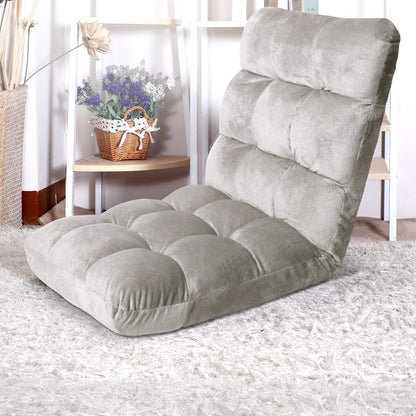 Artiss Furniture > Bar Stools & Chairs > Arm Chairs & Recliners Artiss Lounge Sofa Bed Flannel Fabric Grey