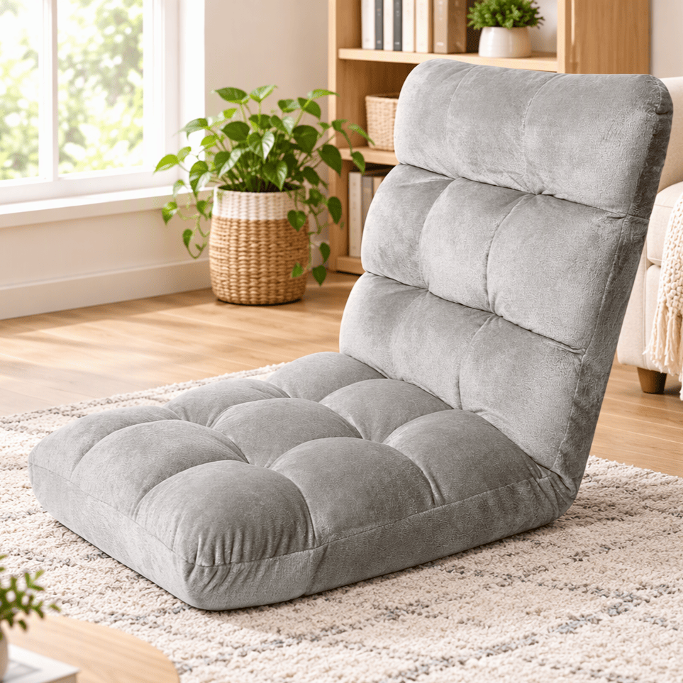 Artiss Furniture > Bar Stools & Chairs > Arm Chairs & Recliners Artiss Lounge Sofa Bed Flannel Fabric Grey