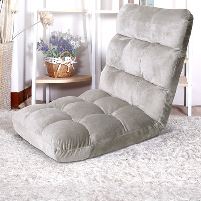 Artiss Furniture > Bar Stools & Chairs > Arm Chairs & Recliners Artiss Lounge Sofa Bed Flannel Fabric Grey
