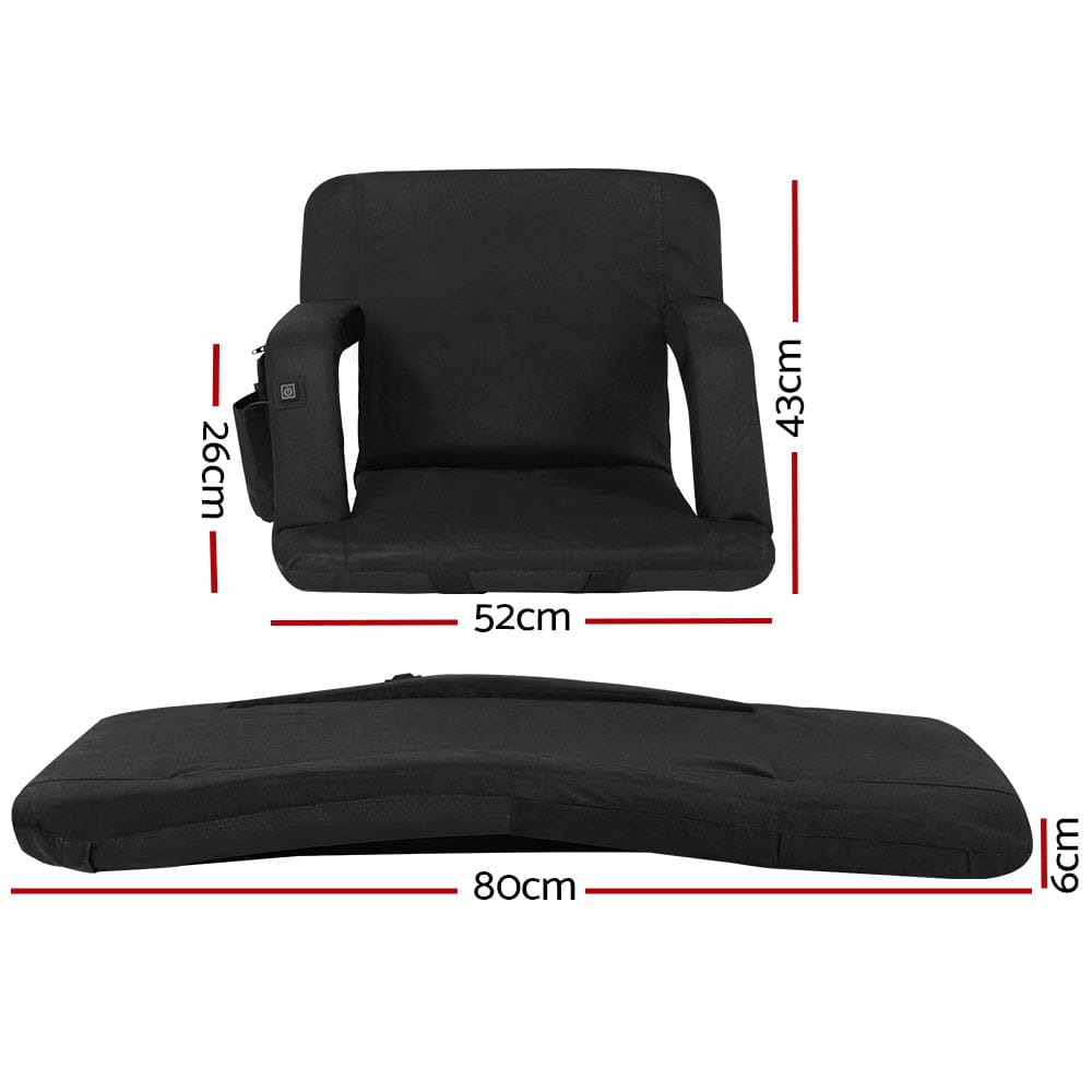 Artiss Furniture > Bar Stools & Chairs > Arm Chairs & Recliners Artiss Lounge Sofa Bed With Armrest Heated Floor Recliner Futon Couch Folding Chair Cushion