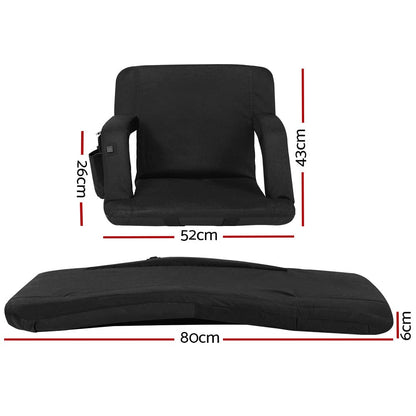 Artiss Furniture > Bar Stools & Chairs > Arm Chairs & Recliners Artiss Lounge Sofa Bed With Armrest Heated Floor Recliner Futon Couch Folding Chair Cushion