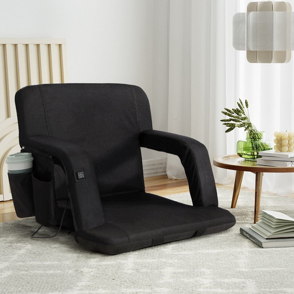 Artiss Furniture > Bar Stools & Chairs > Arm Chairs & Recliners Artiss Lounge Sofa Bed With Armrest Heated Floor Recliner Futon Couch Folding Chair Cushion