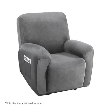 Artiss Furniture > Bar Stools & Chairs > Arm Chairs & Recliners Artiss Recliner Chair Covers 1 Seater Velvet Grey