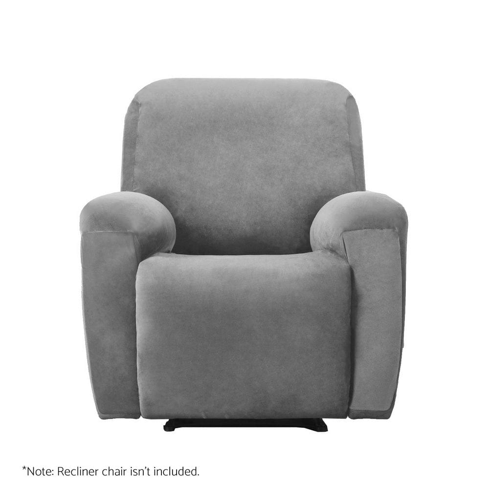 Artiss Furniture > Bar Stools & Chairs > Arm Chairs & Recliners Artiss Recliner Chair Covers 1 Seater Velvet Grey