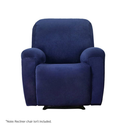 Artiss Furniture > Bar Stools & Chairs > Arm Chairs & Recliners Artiss Recliner Chair Covers 1 Seater Velvet Navy