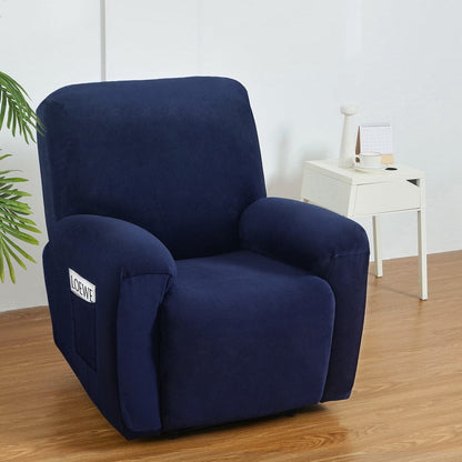 Artiss Furniture > Bar Stools & Chairs > Arm Chairs & Recliners Artiss Recliner Chair Covers 1 Seater Velvet Navy
