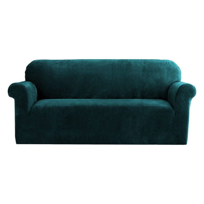 Artiss Furniture > Bar Stools & Chairs > Arm Chairs & Recliners Artiss Sofa Cover Couch Covers 3 Seater Velvet Agate Green