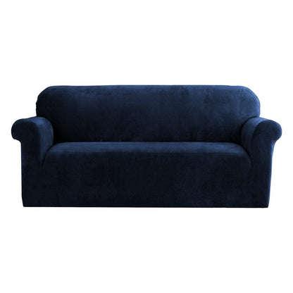 Artiss Furniture > Bar Stools & Chairs > Arm Chairs & Recliners Artiss Sofa Cover Couch Covers 3 Seater Velvet Sapphire
