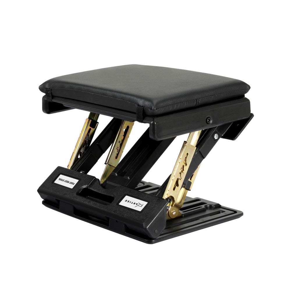 Artiss Furniture > Bar Stools & Chairs > Massage Chairs Artiss Foot Rest Stool Office Under Desk Fold Footrest Massage Cushion Pad Black
