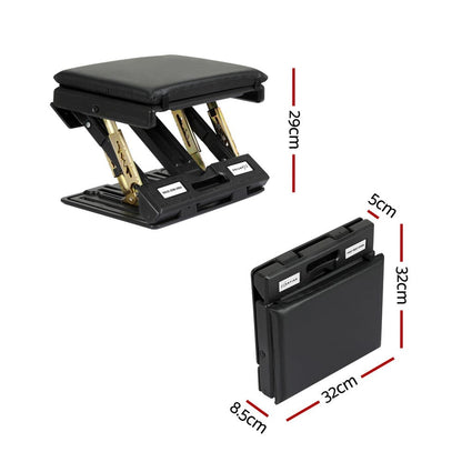 Artiss Furniture > Bar Stools & Chairs > Massage Chairs Artiss Foot Rest Stool Office Under Desk Fold Footrest Massage Cushion Pad Black