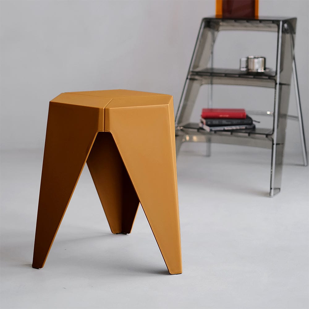 Artiss Furniture > Bar Stools & Chairs > Table & Bar Stools Artiss 2x Bar Stools Kitchen Dining Chairs Plastic Puzzle Foot Stool Yellow