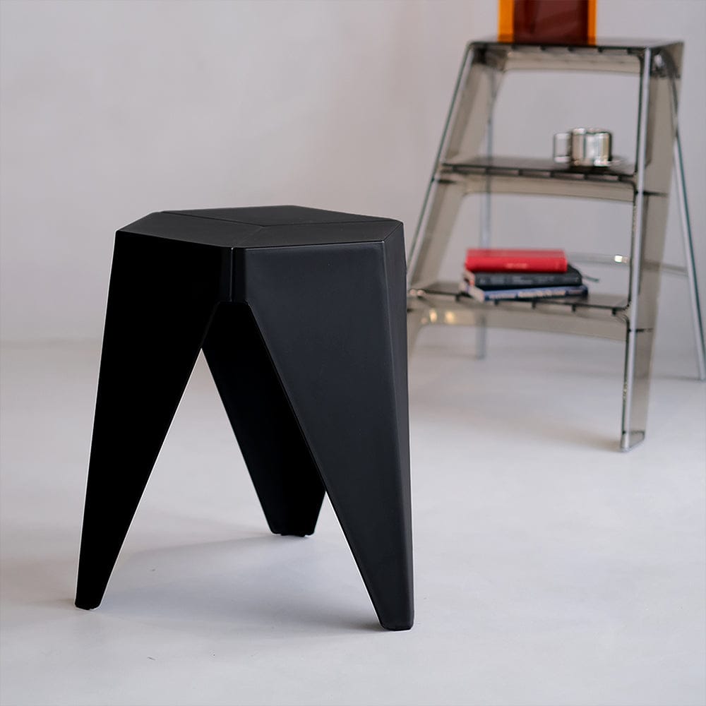 Artiss Furniture > Bar Stools & Chairs > Table & Bar Stools Artiss 2x Bar Stools Puzzle Plastic Foot Stool Black