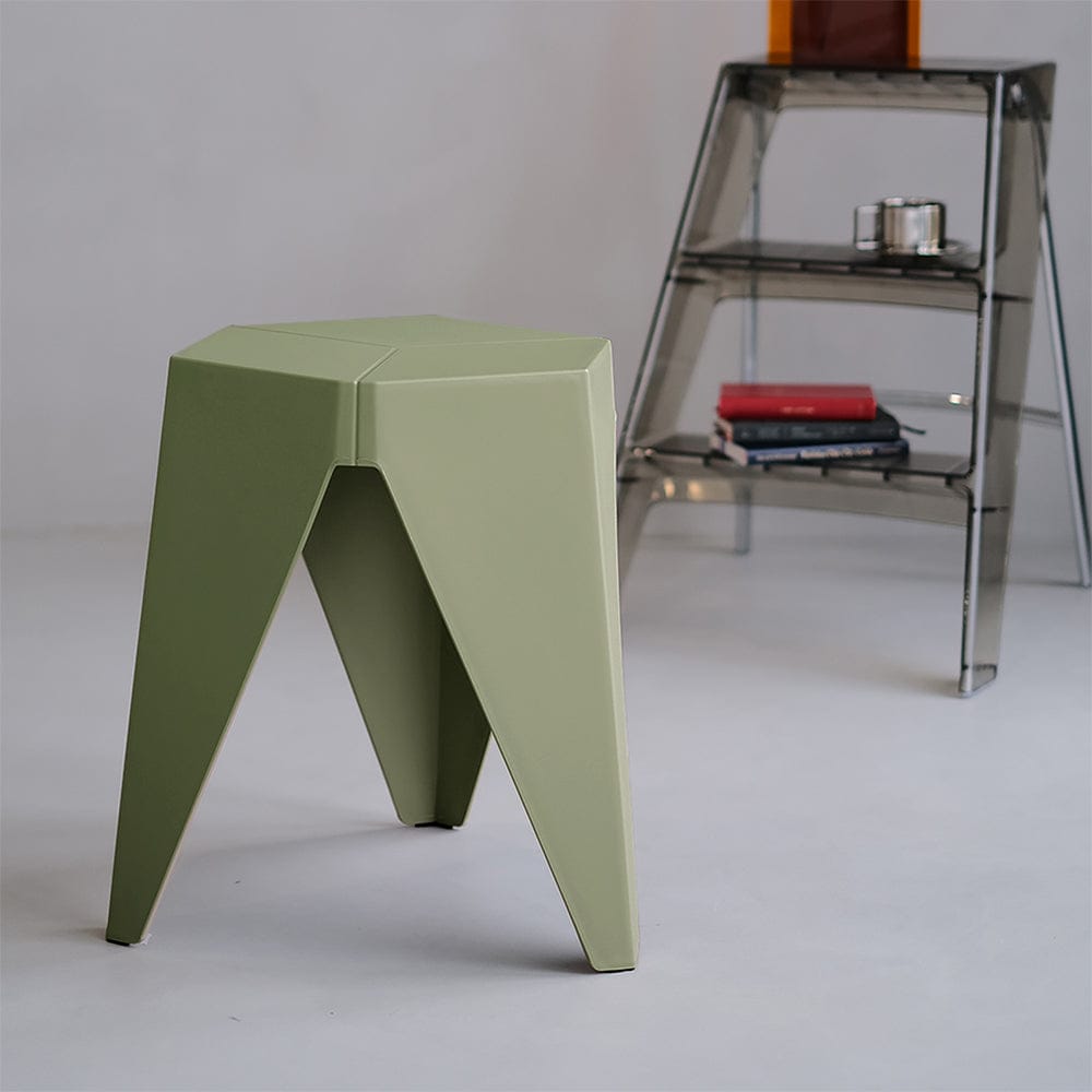 Artiss Furniture > Bar Stools & Chairs > Table & Bar Stools Artiss 2x Bar Stools Puzzle Plastic Foot Stool Green
