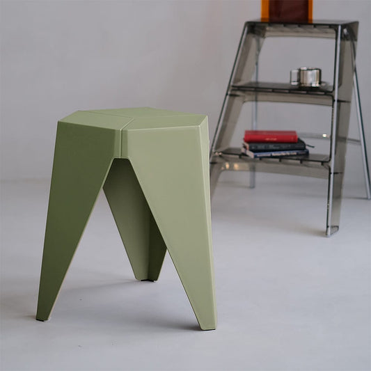 Artiss Furniture > Bar Stools & Chairs > Table & Bar Stools Artiss 2x Bar Stools Puzzle Plastic Foot Stool Green