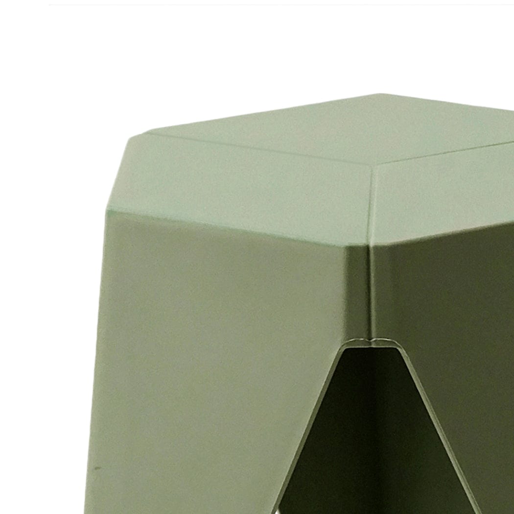 Artiss Furniture > Bar Stools & Chairs > Table & Bar Stools Artiss 2x Bar Stools Puzzle Plastic Foot Stool Green